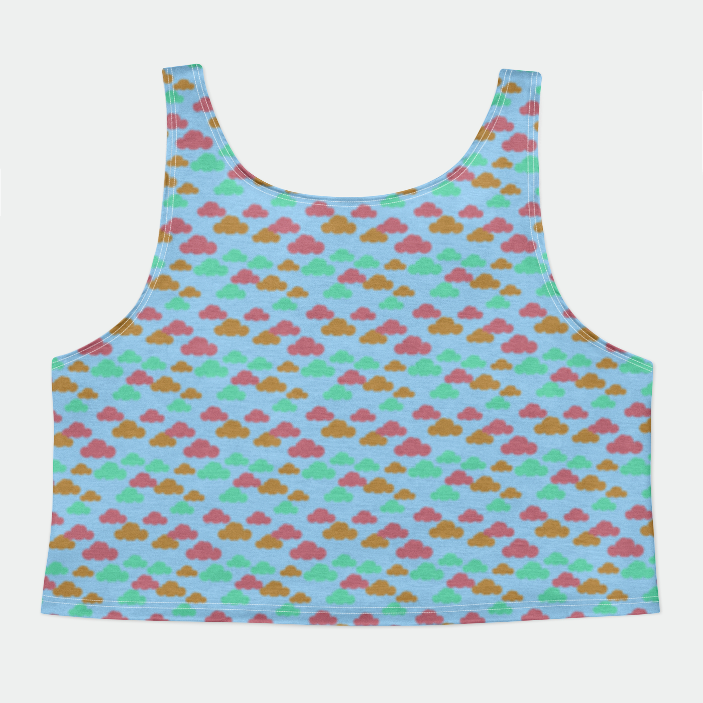 CROP TANK TOP CLOUD GEMS AQUA