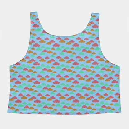 CROP TANK TOP CLOUD GEMS AQUA