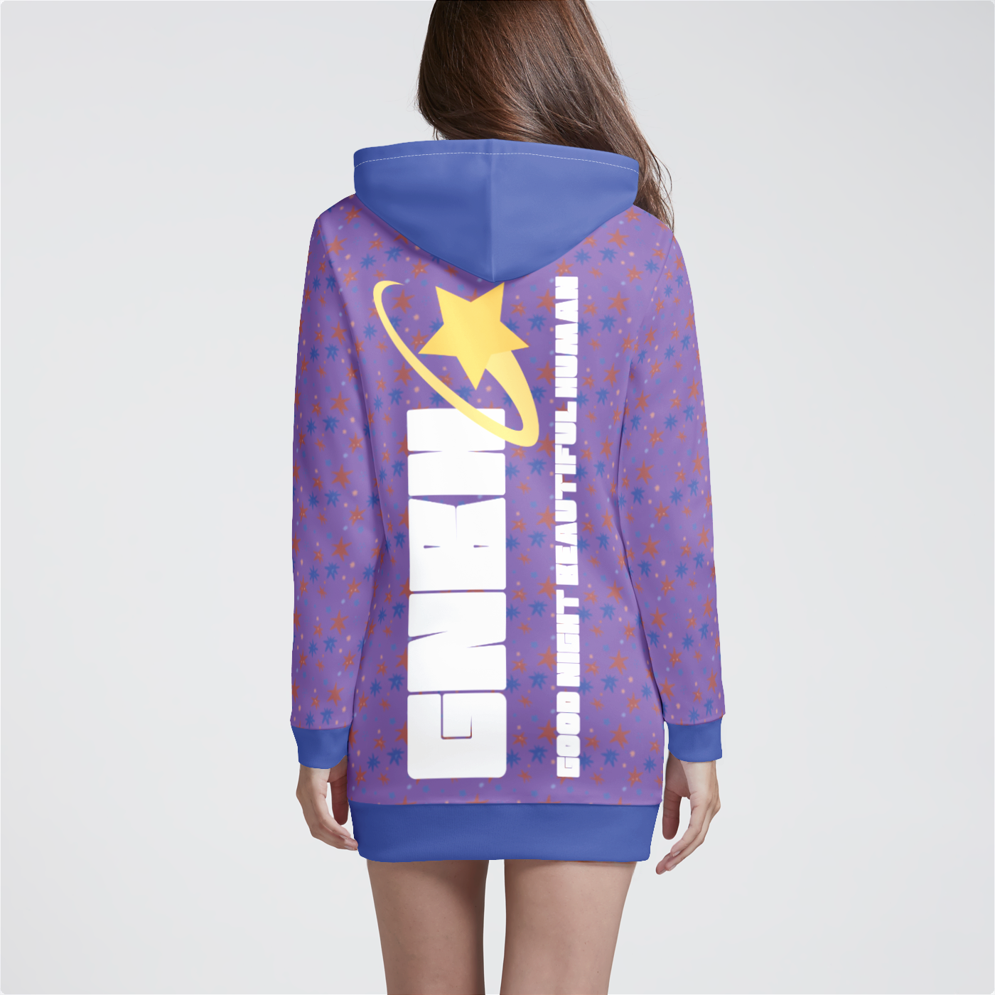 HOODIE DRESS STAR TRIPPER INDIGO