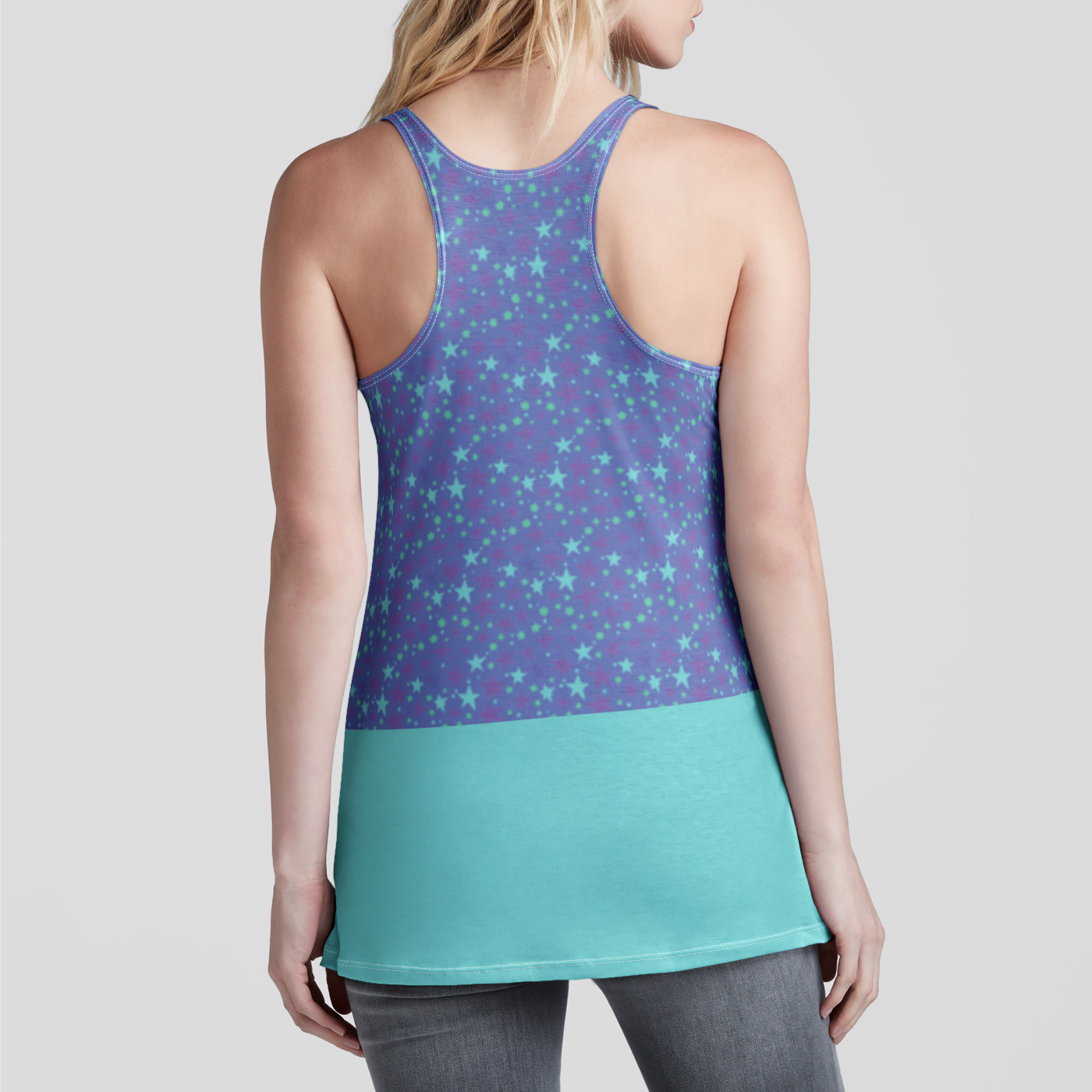 RACERBACK TANK TOP STARDUST TEAL