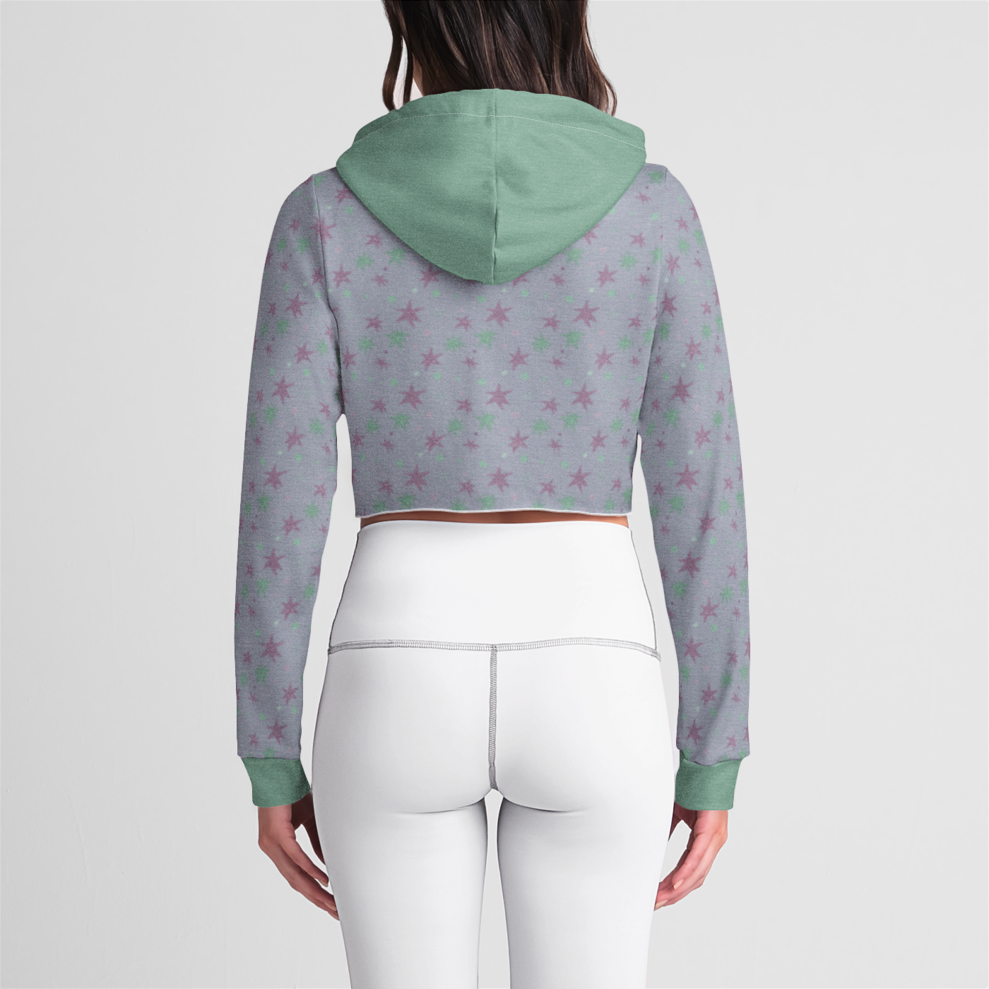 CROP HOODIE STAR TRIPPER AQUA