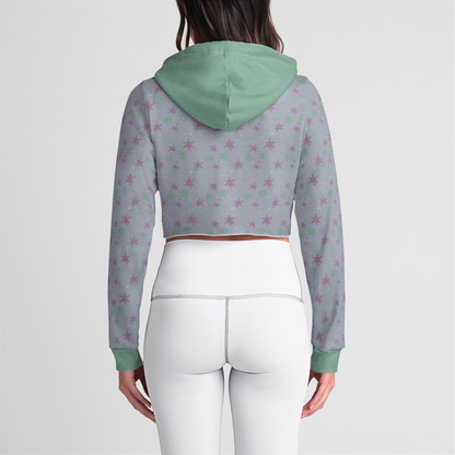 CROP HOODIE STAR TRIPPER AQUA