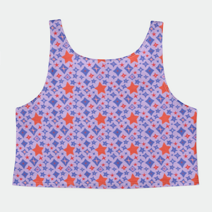 CROP TANK TOP STAR POWER RED