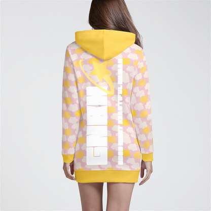 HOODIE DRESS CLOUD CANDY PINK