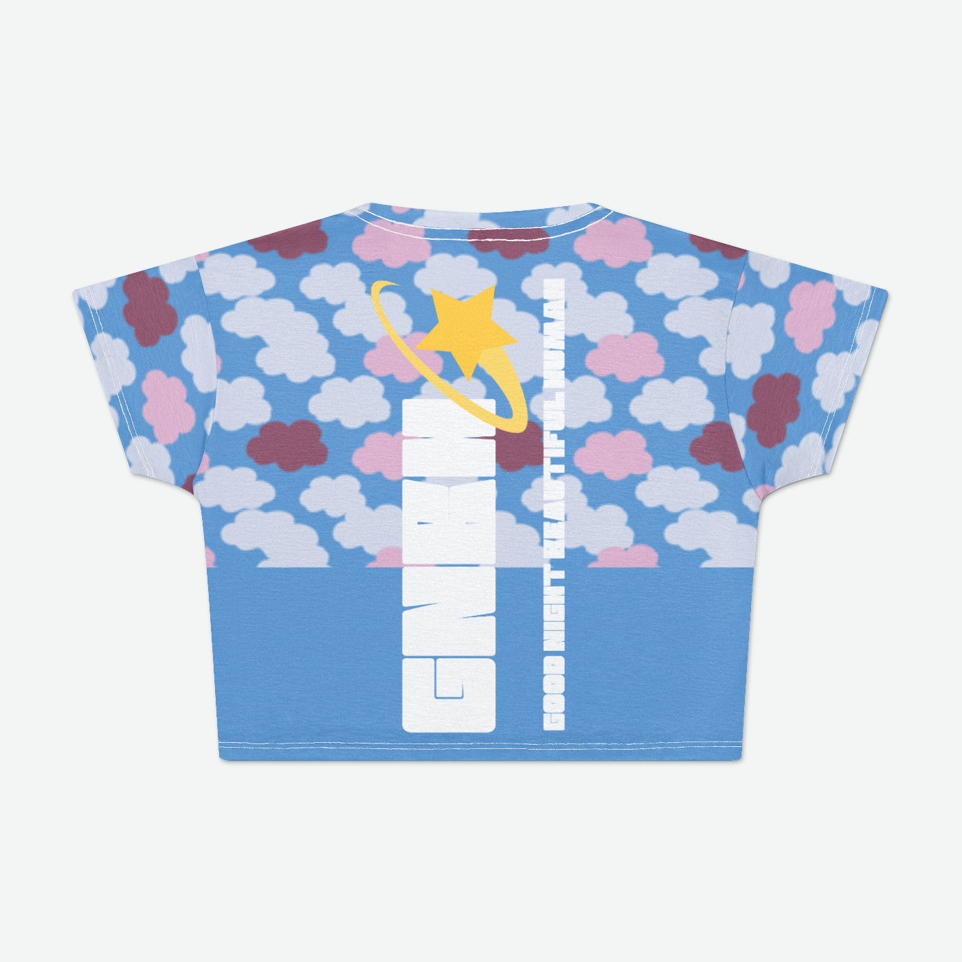 CROP TEE CLOUD CANDY BLUE