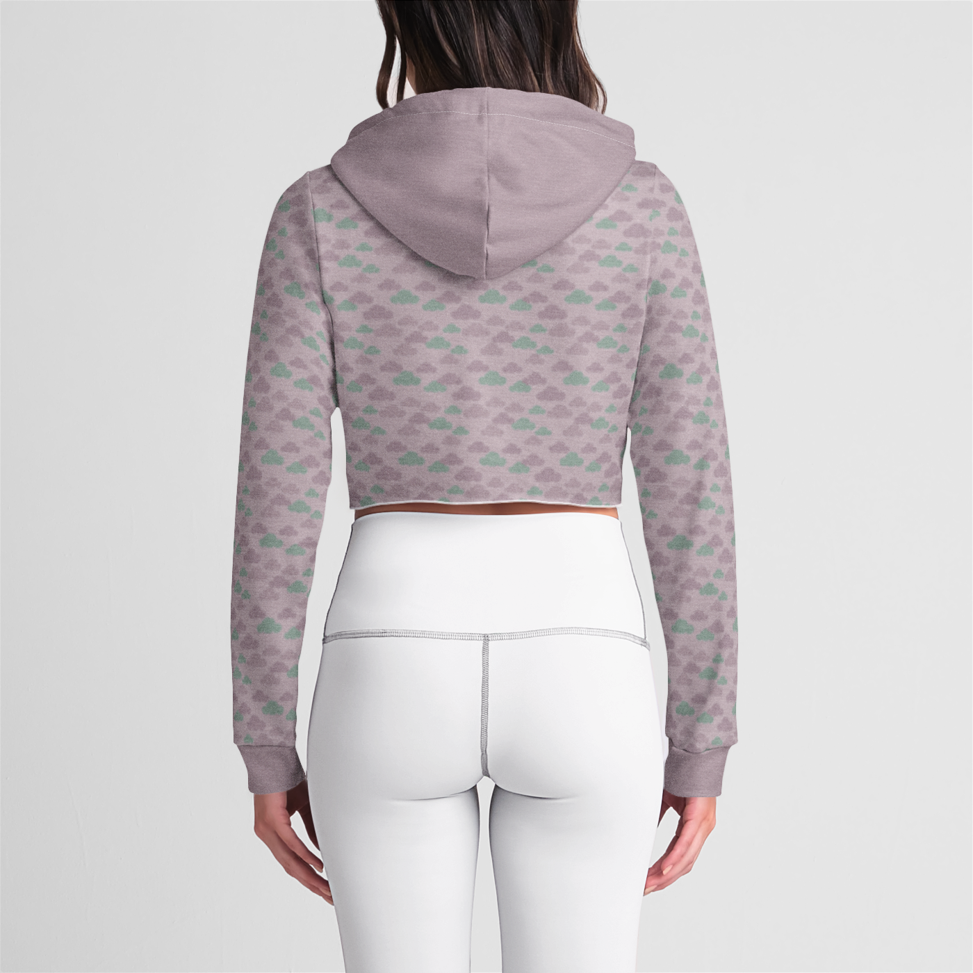 CROP HOODIE CLOUD GEMS MAUVE