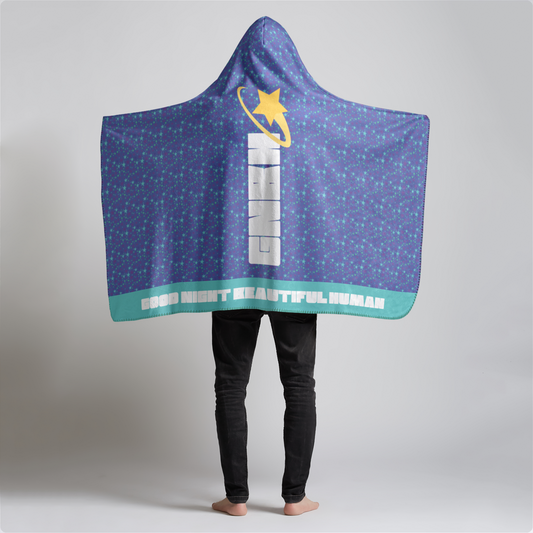 LUXE HOODIE SHERPA BLANKET STARDUST TEAL