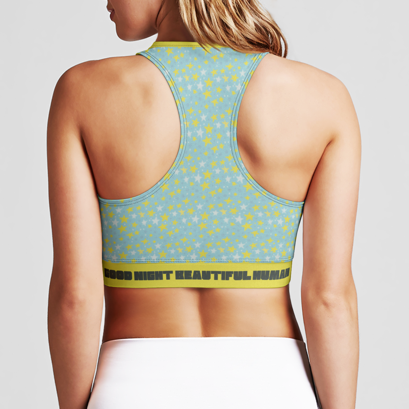 ZIP UP SPORTS BRA STARDUST YELLOW