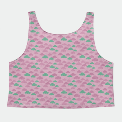 CROP TANK TOP CLOUD GEMS GREEN