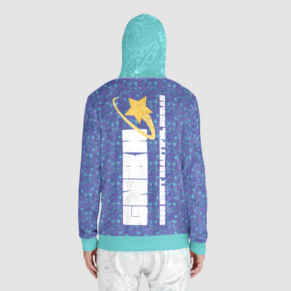 VELVET ZIP UP HOODIE STARDUST TEAL