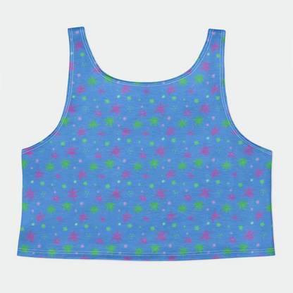 CROP TANK TOP STAR TRIPPER GREEN