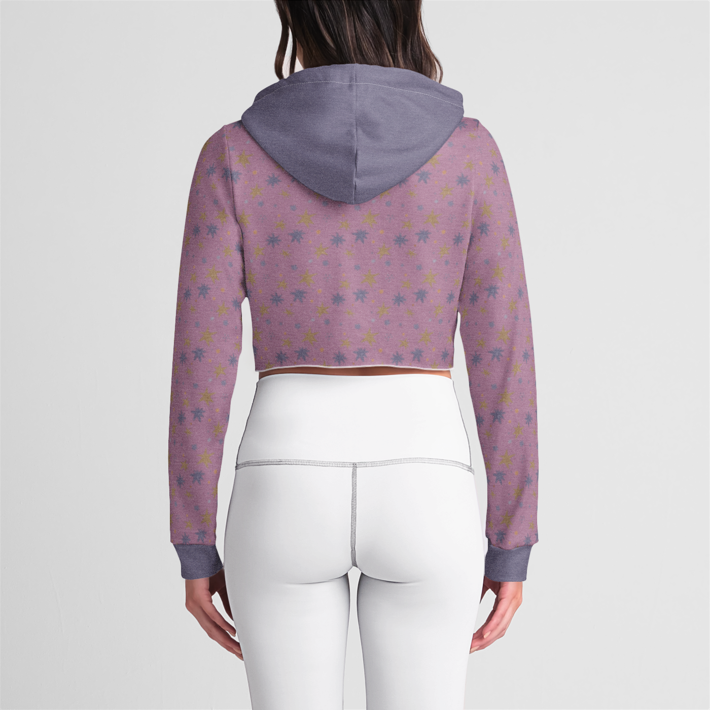 CROP HOODIE STAR TRIPPER PURPLE