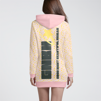 HOODIE DRESS STARDUST LIGHT PINK