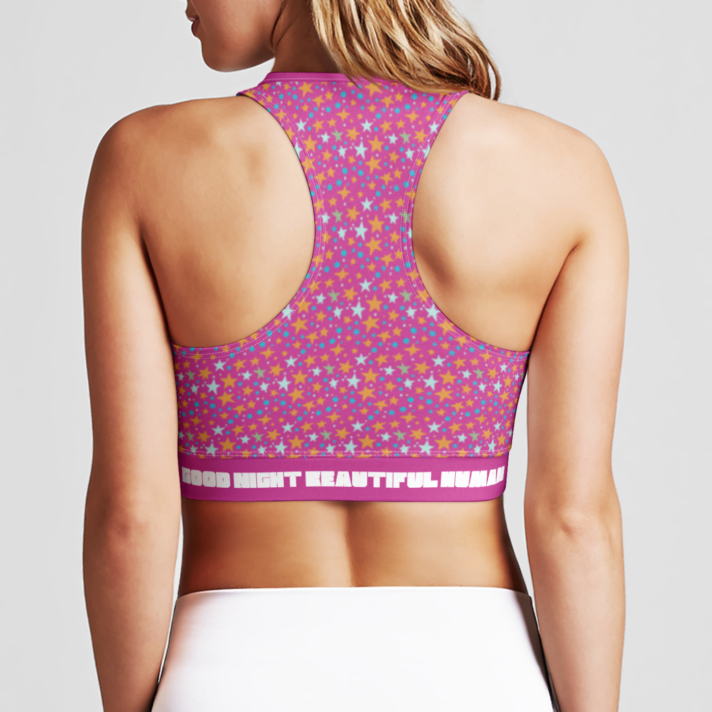 ZIP UP SPORTS BRA STARDUST PINK