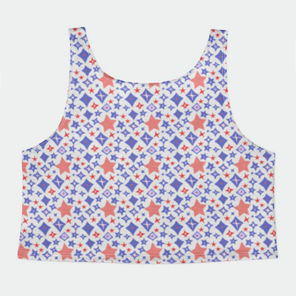 CROP TANK TOP STAR POWER INDIGO