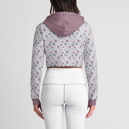 CROP HOODIE STAR TRIPPER PINK