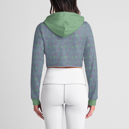 CROP HOODIE STAR TRIPPER GREEN