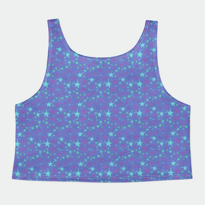 CROP TANK TOP STARDUST TEAL