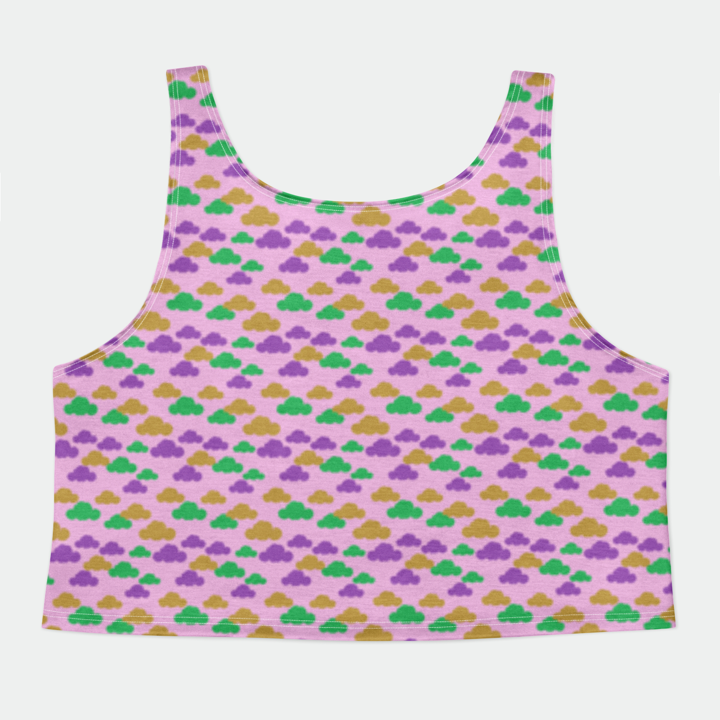 CROP TANK TOP CLOUD GEMS PURPLE