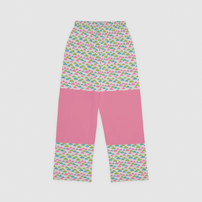 PAJAMA PANT WITH COLOR BLOCK CLOUD GEMS PINK