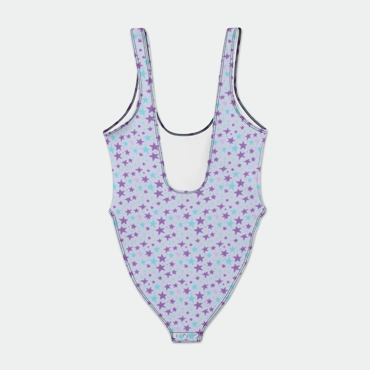 BODYSUIT WITH SNAP STARDUST BLUE