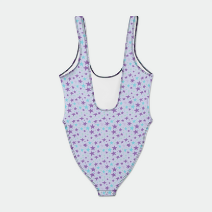 BODYSUIT WITH SNAP STARDUST BLUE