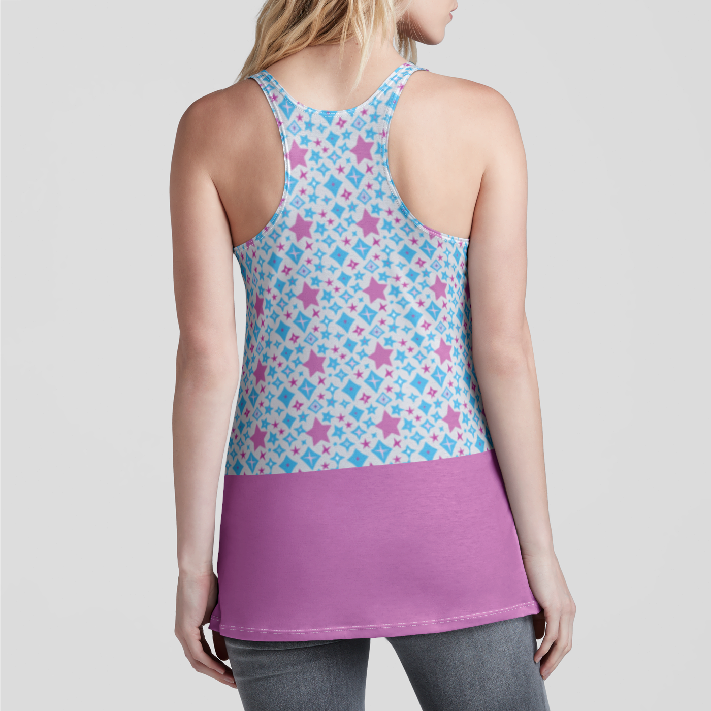 RACERBACK TANK TOP STAR POWER PINK