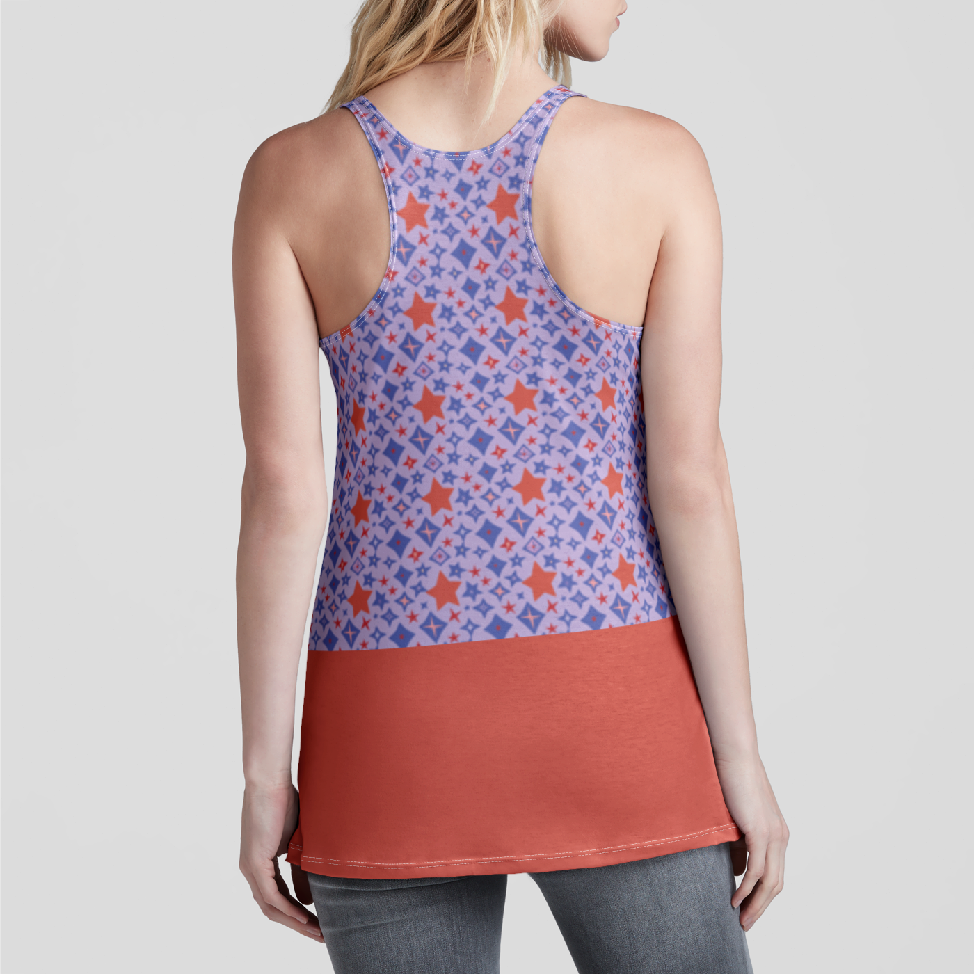 RACERBACK TANK TOP STAR POWER RED