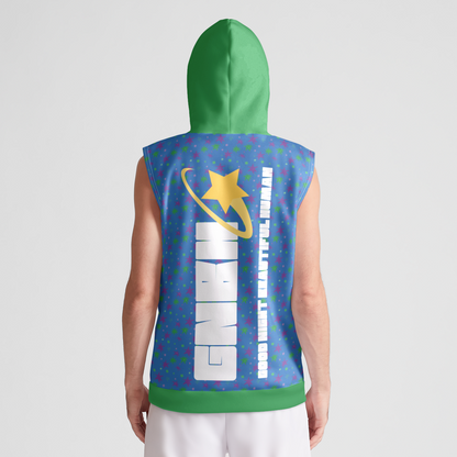 SLEEVELESS PULLOVER HOODIE STAR TRIPPER GREEN