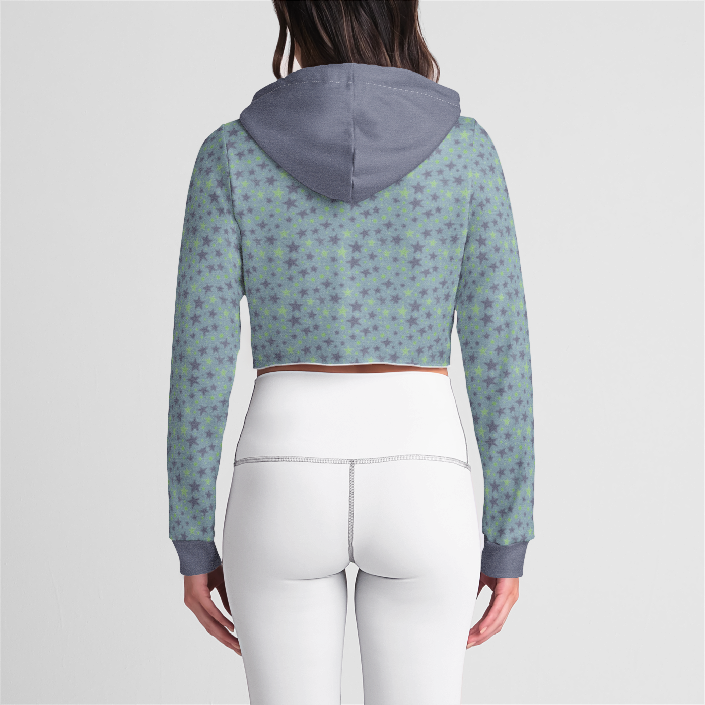 CROP HOODIE STARDUST INDIGO