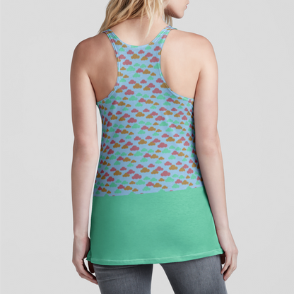 RACERBACK TANK TOP CLOUD GEMS AQUA