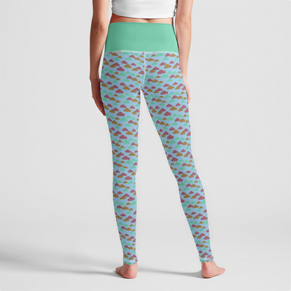 HIGH WAIST LEGGING CLOUD GEMS AQUA