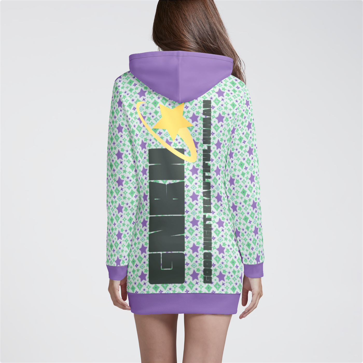 HOODIE DRESS STAR POWER PURPLE