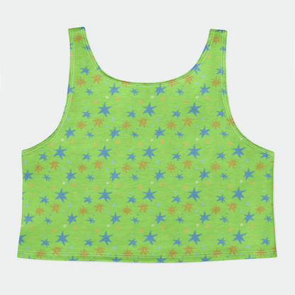 CROP TANK TOP STAR TRIPPER TEAL