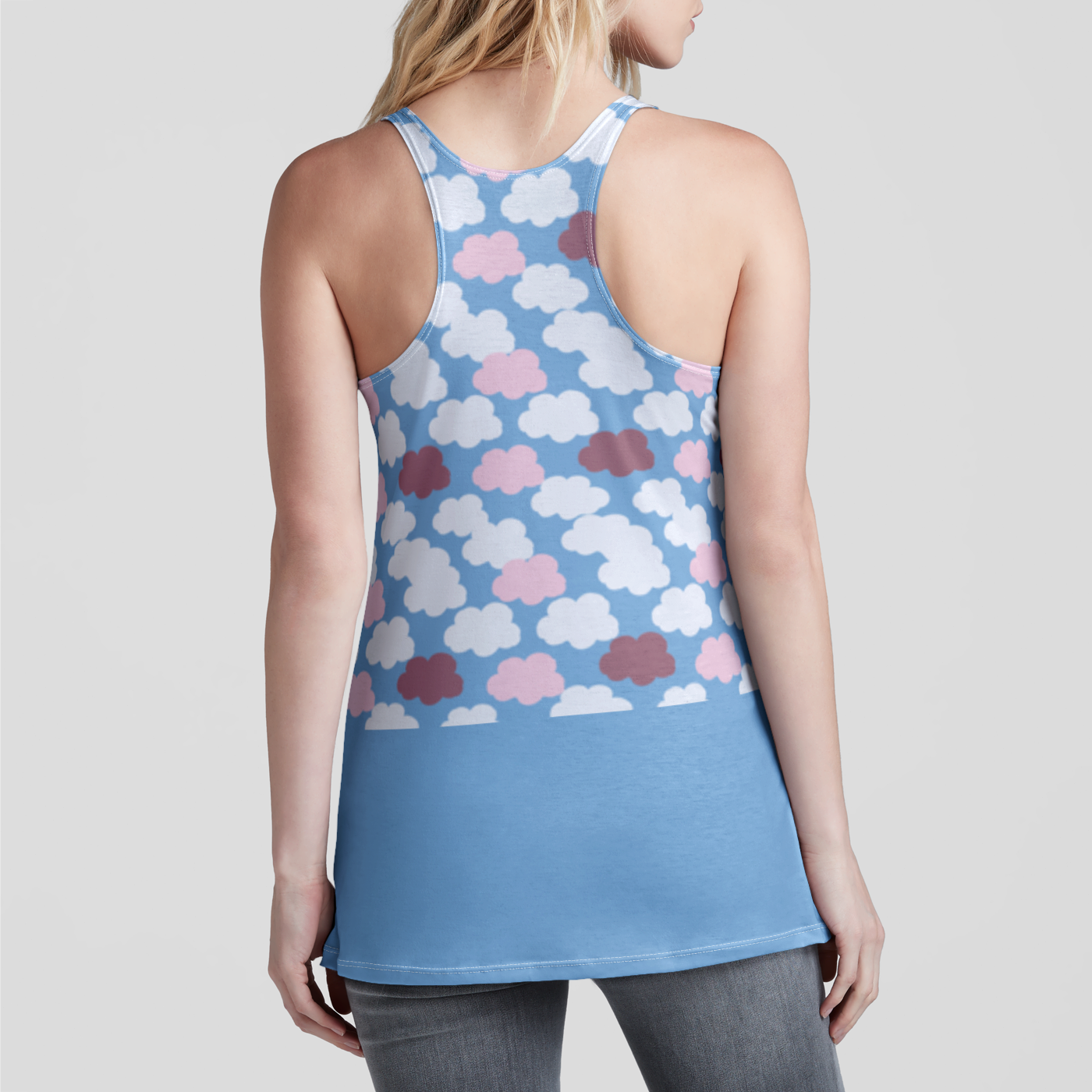 RACERBACK TANK TOP CLOUD CANDY BLUE