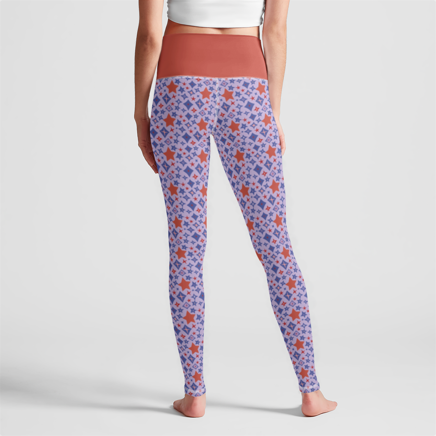 HIGH WAIST LEGGING STAR POWER RED