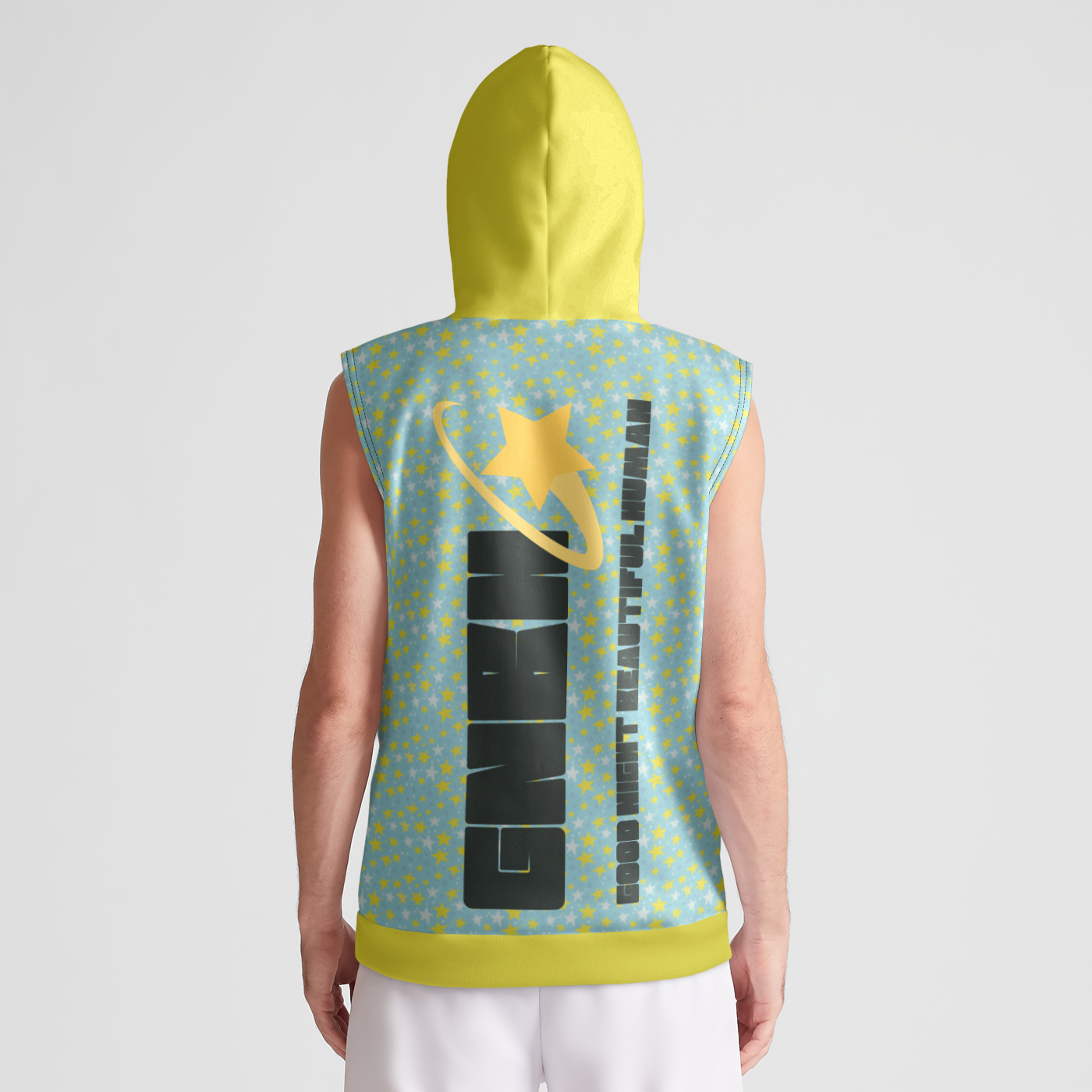 SLEEVELESS PULLOVER HOODIE STARDUST YELLOW