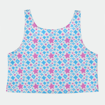 CROP TANK TOP STAR POWER PINK