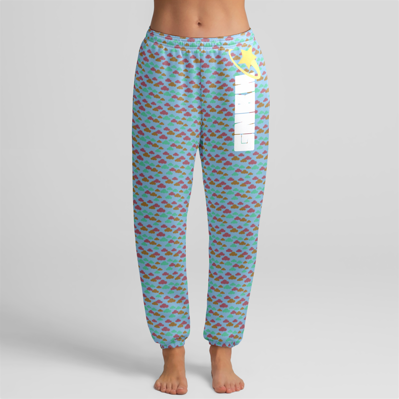 SWEATPANT CLOUD GEMS AQUA