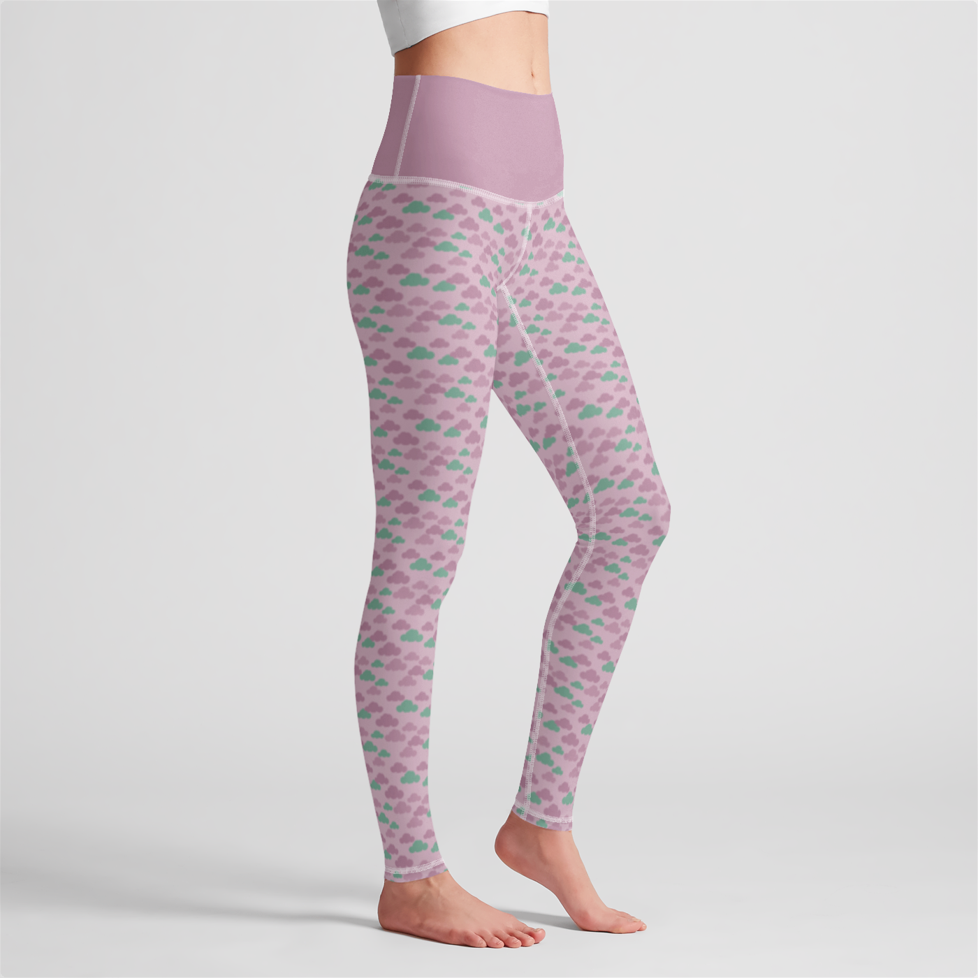 HIGH WAIST LEGGING CLOUD GEMS MAUVE