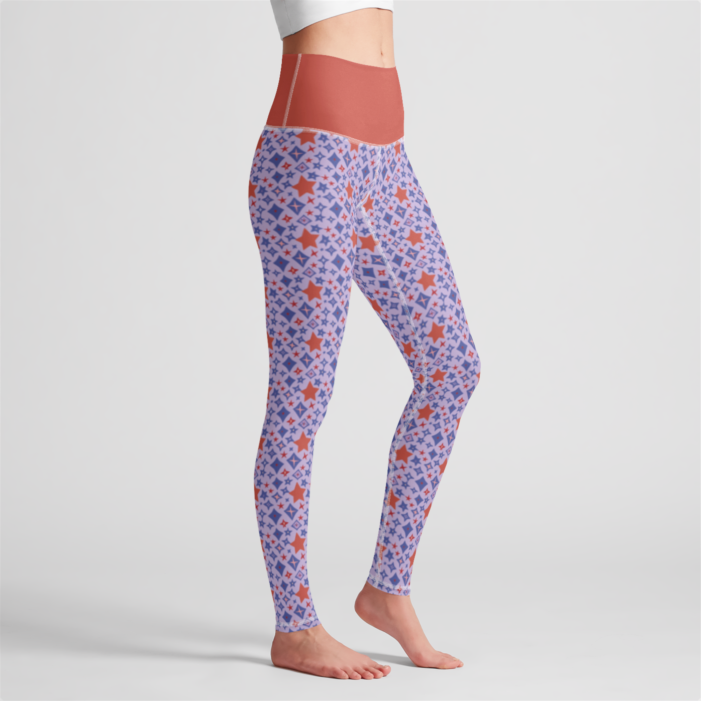 HIGH WAIST LEGGING STAR POWER RED